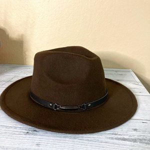 Beautiful dark chocolate Fedora hat